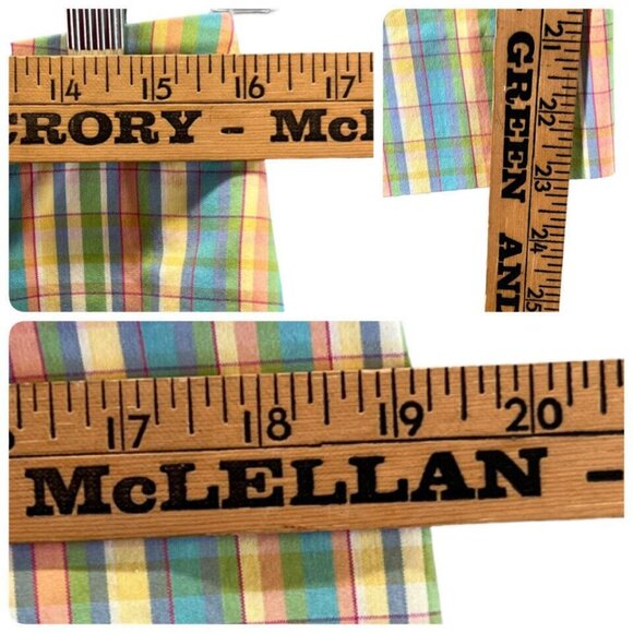 Vintage Tehama Capri Pant Size 10 Nancy Hailey Pastel Plaid 3 Pocket 32 x 23 - Picture 6 of 6